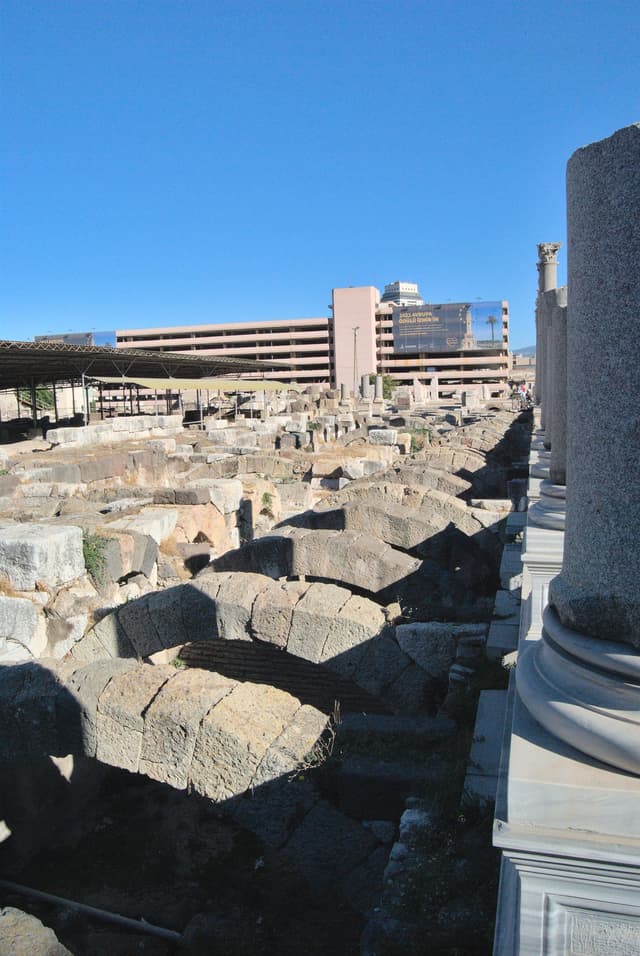 Looking across the top of the road