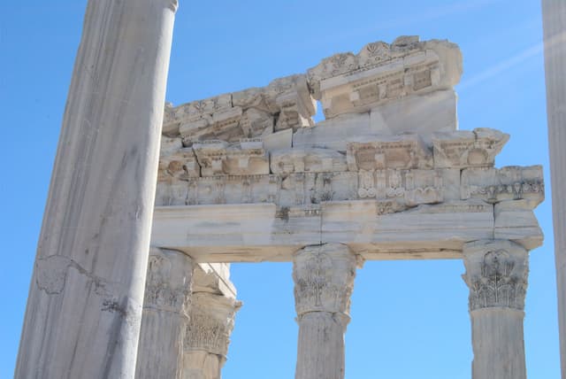 Close up of the frieze on the temple