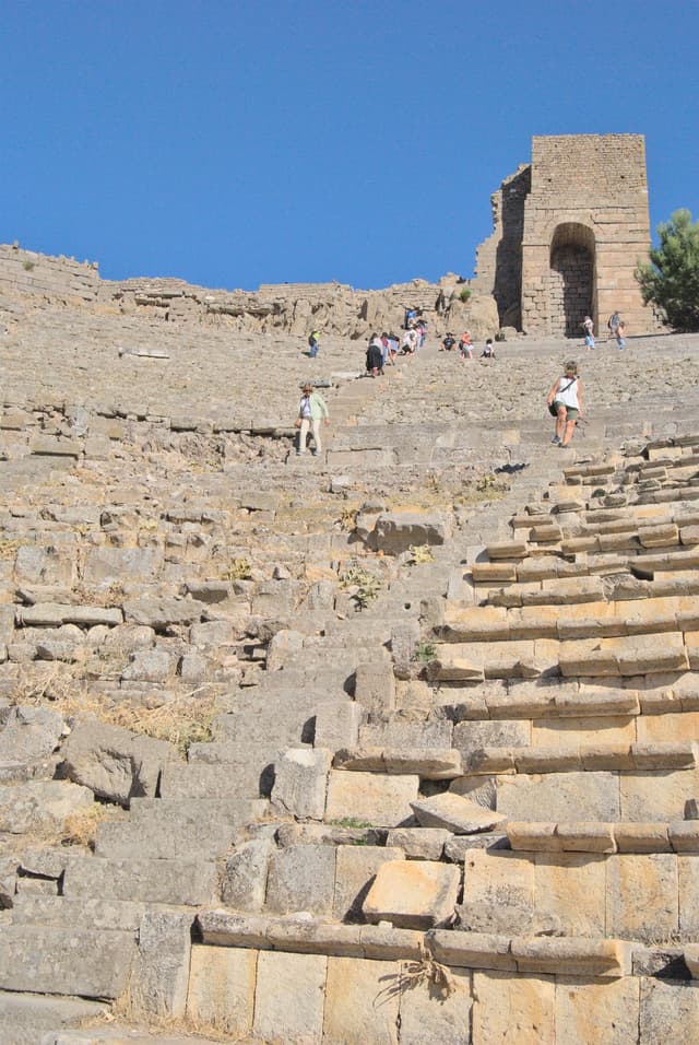 Looking up the theater after walking to the bottom.