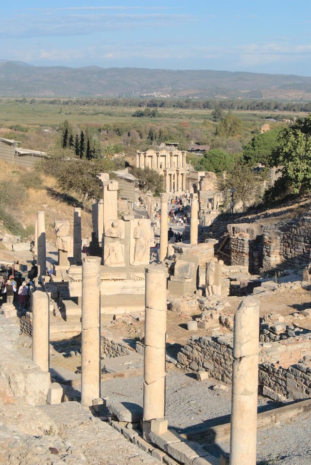 Looking down the main road through Ephesus.
