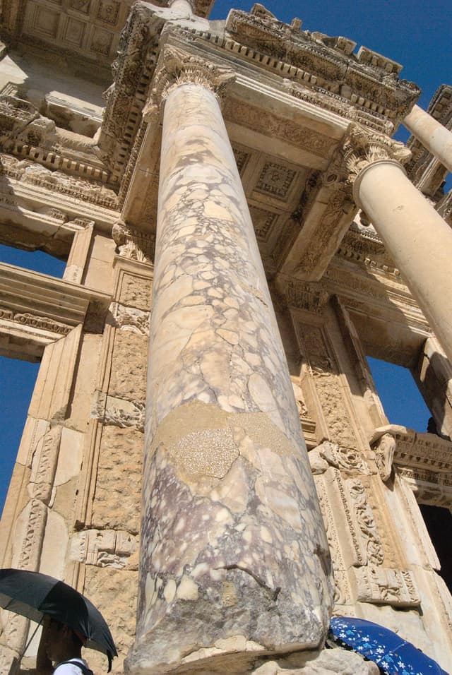 Column in front of the Library of Celsus