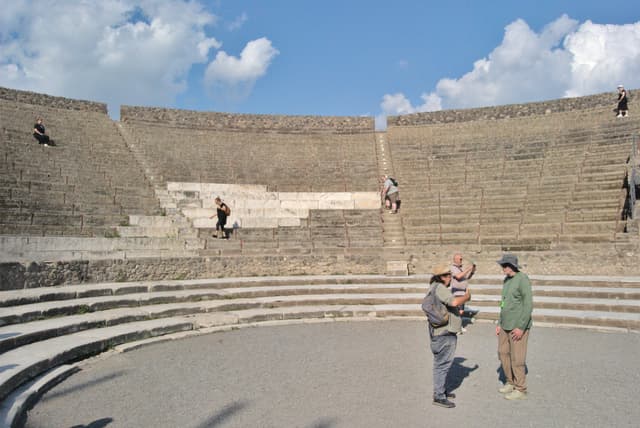 An excellently preserved theater at Pompeii