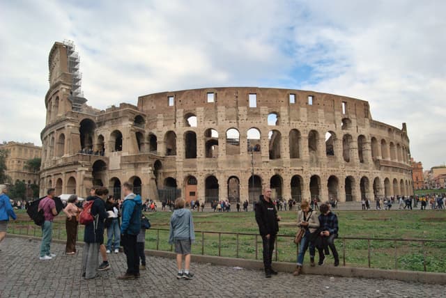 Leaving the Colosseum