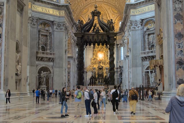 Looking towards the altar in the Basilica