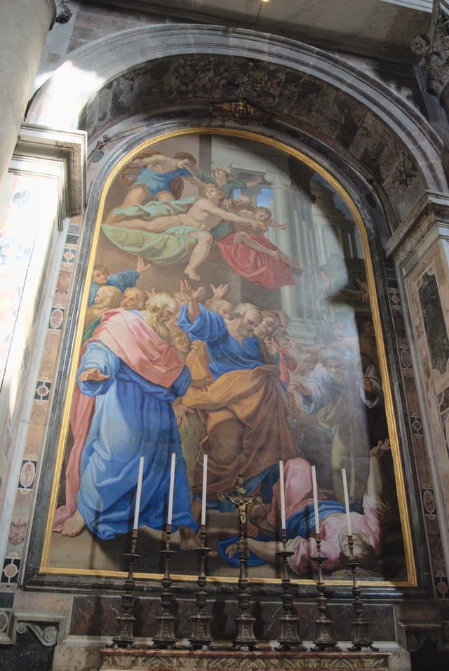 An example of the beautiful mosaics in the Basilica
