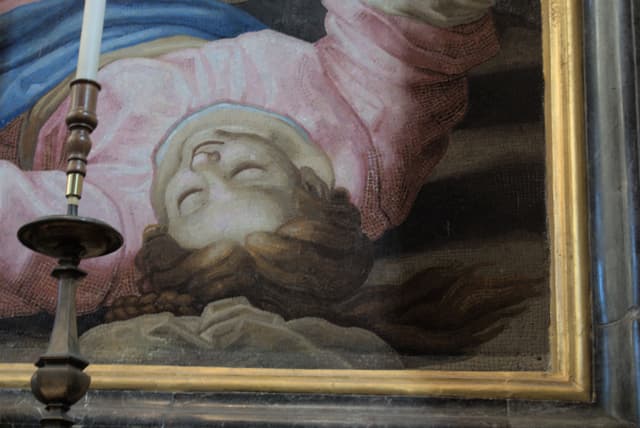 Close up of the mosaic to show the tiles