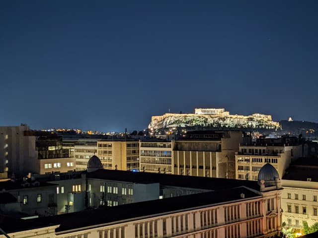 View of the Parthenon from the hotel.