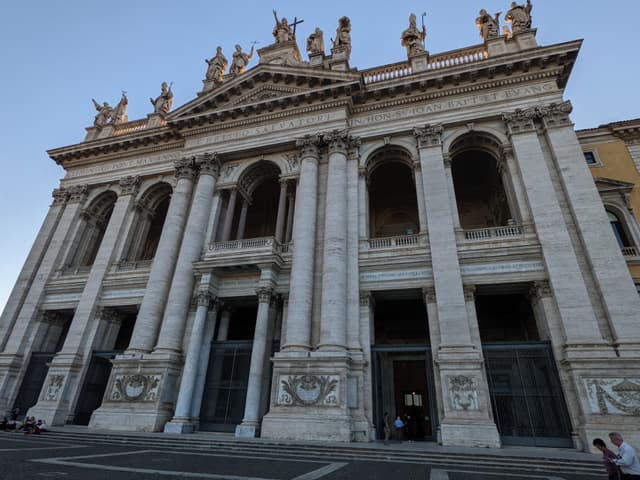 The front of the Basilica of San Giovanni
